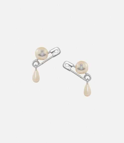 VIVIENNE WESTWOOD Claude Small Stud Earrings Platinum | 西太后 耳環 (銀色) - LondonKelly 英國名牌代購