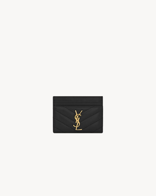 YSL SAINT LAURENT Cassandre Matelasse Card Case In Lambskin | 聖羅蘭 卡套 (黑色) - LONDONKELLY 英國名牌代購