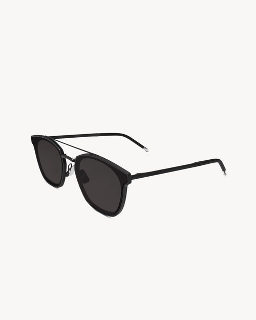 YSL SAINT LAURENT Classic SL 28 Metal Sunglasses | 聖羅蘭 太陽眼鏡 (黑色) - LondonKelly 英國名牌代購