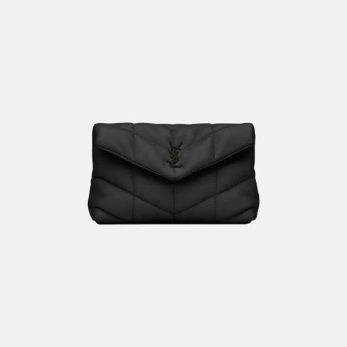 YSL SAINT LAURENT Puffer Small Pouch | 聖羅蘭 手袋 (黑色)